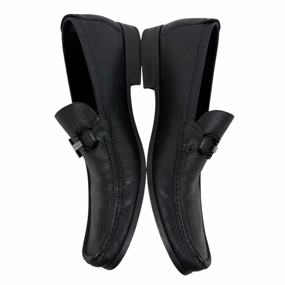 Salvatore Ferragamo Grandioso Gancini Bit Leather Loafer Black Size 10D/ 11